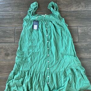 NWT Green Button-Down Sundress